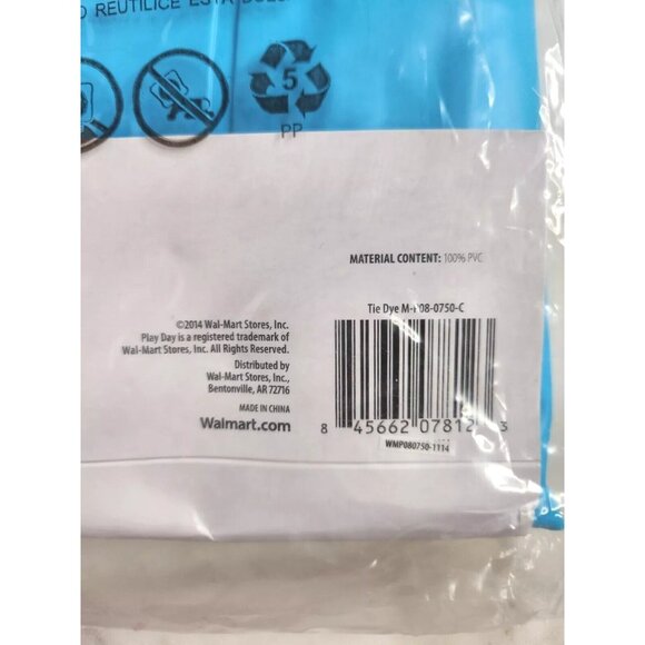 Play Day Inflatable Tie Dye Surfboard lounger Water Sports 59" New Unopened Raft - Picture 5 of 5